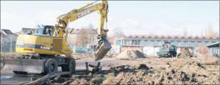 Baustelle auf dem Sportplatz
