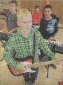 Die Schulband der Ganztagsschule Ciervisti hat sich erst zum Schuljahresbeginn gegründet. Mit dabei sind unter anderem (von links nach rechts): Alex, Eric, Tom Joel und Steven.