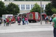 Die Feuerwehr zeigte mit ihrer Vorf&uuml;hrung das umfangreiche Aufgabengebiet auf.