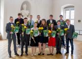 Klasse 8d: Vordere Reihe (v.l.): Marvin Gehrmann, Max Techau, Laura Selchow, Michelle Ehmke, Lisa Selchow, Sebastian Klitsch, Kevin Fuhsy - Hintere Reihe (v.l.): Noah Schlegel, Tim Feierabend, Philip Lutter, Justin Härtwig, Dustin Ludwig
