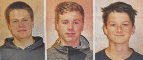 Max Hemmerling, Lukas Dossow und Lukas Franke (von links)