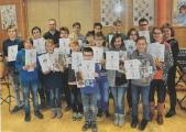 Die Schüler der schulinternen Mathematikolympiade wurden mit Urkunden und Präsenten ausgezeichnet.